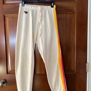 Aviator Nation Side stripe Joggers Ivory S